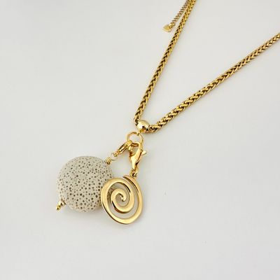 Guanchen Spirale Charm vergoldet