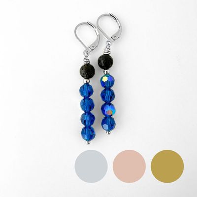 Capri Blau und Lava Ohrringe