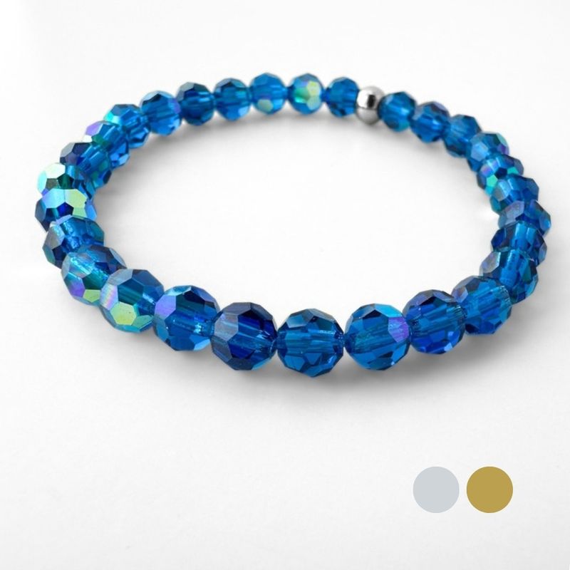 Capri Blau AB Armband Pur aus Swarovski Kristallen