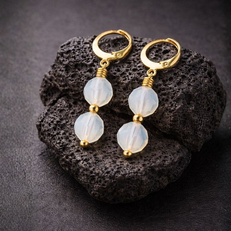XL Opal Kristall  Ohrringe