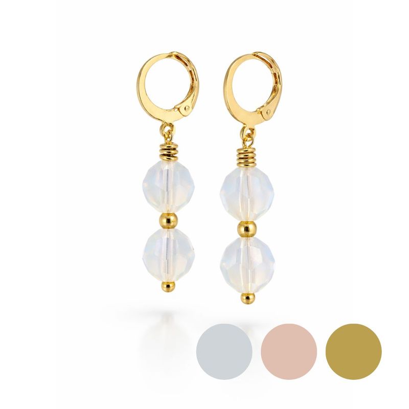 XL Opal Kristall  Ohrringe