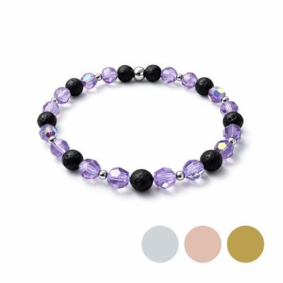 Violet Doppel Kristall Armband