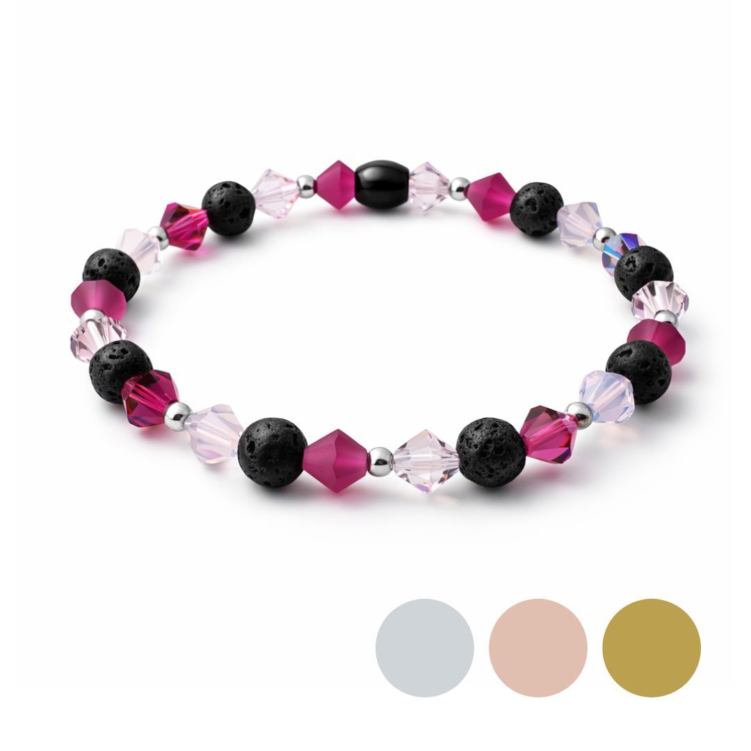 Pink Jubiläum Doppelkristall Armband