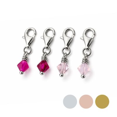 Pink Jubiläum Kristall Charm 4er Set