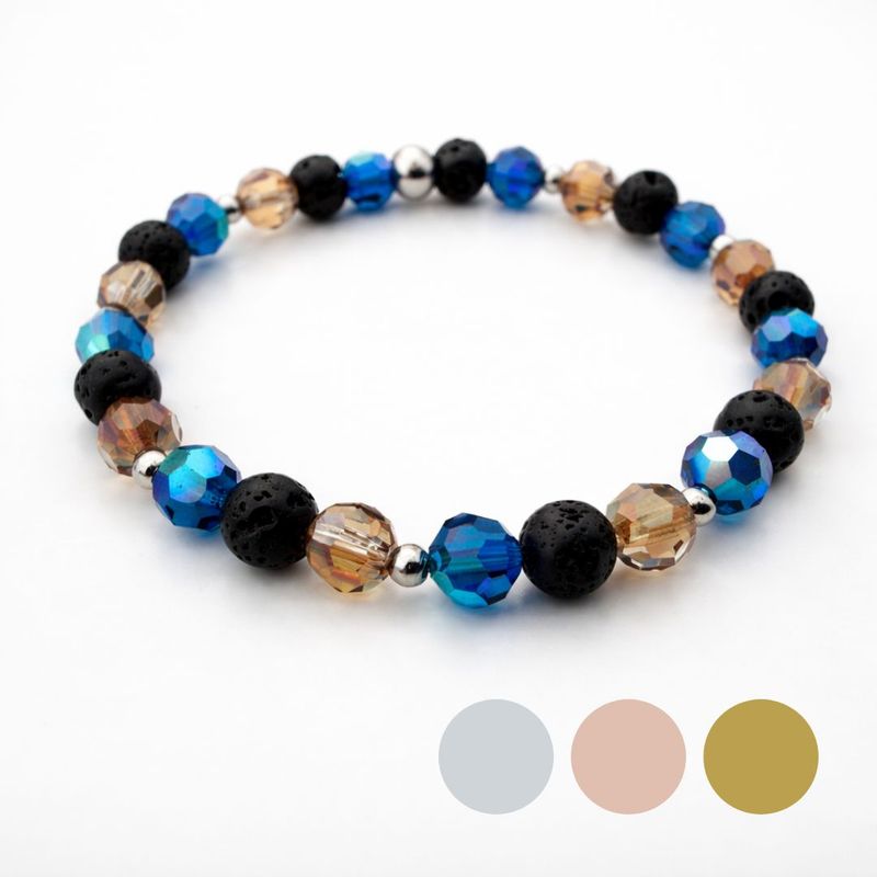 Strand Armband Doppelkristall Armband