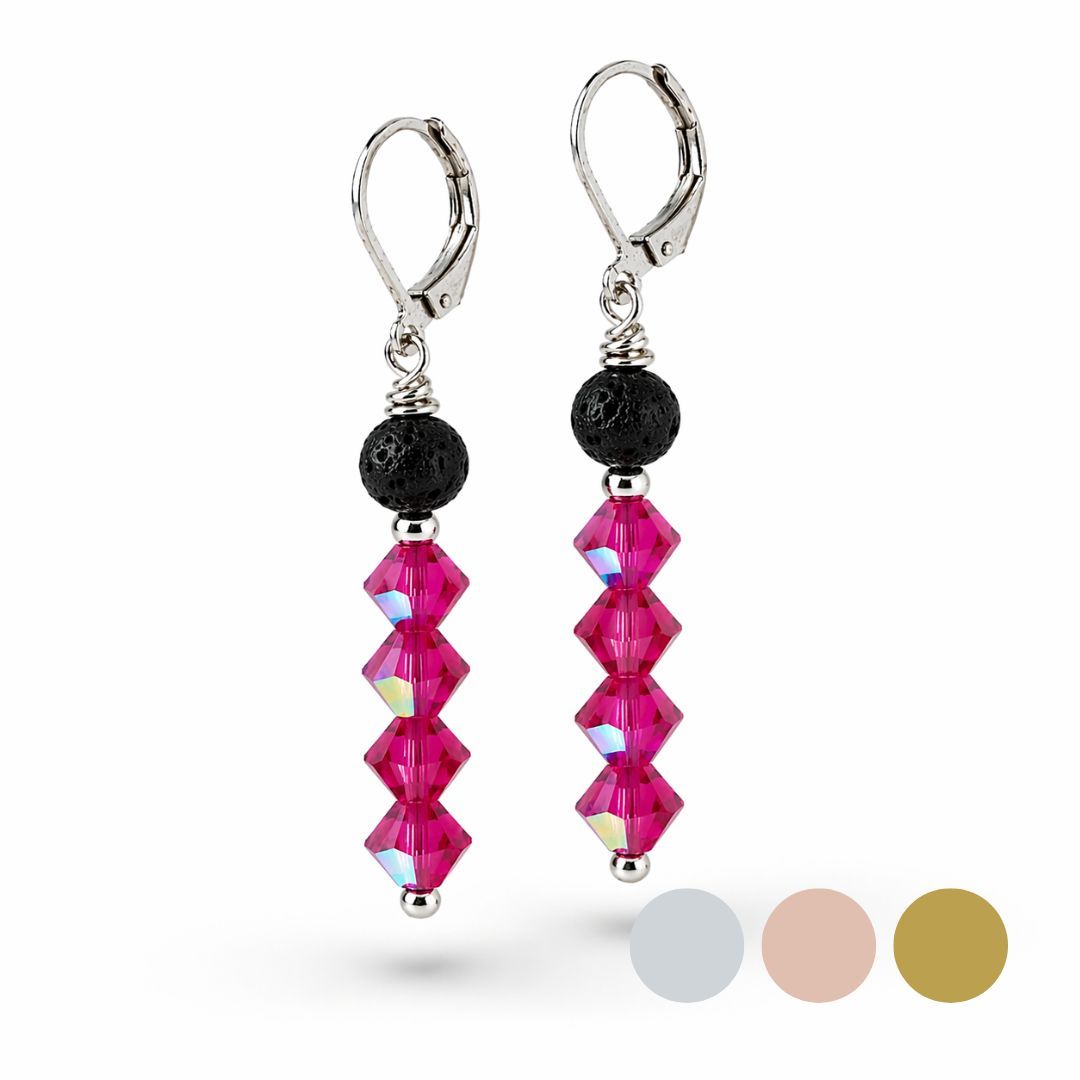 Pinke Buganvilla Stab Ohrringe