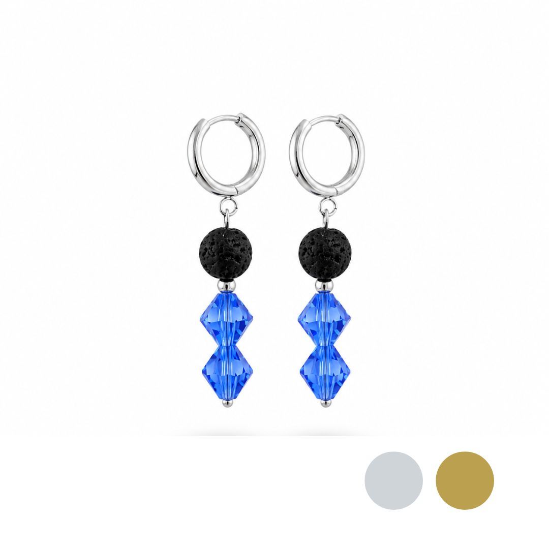 XL Meeresblau Stab Ohrringe