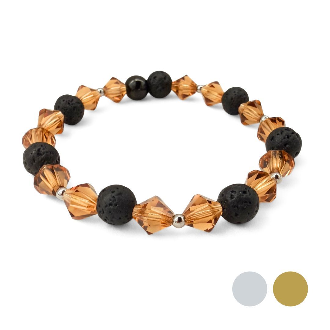 XL Strandglitzern Doppel Kristall Armband