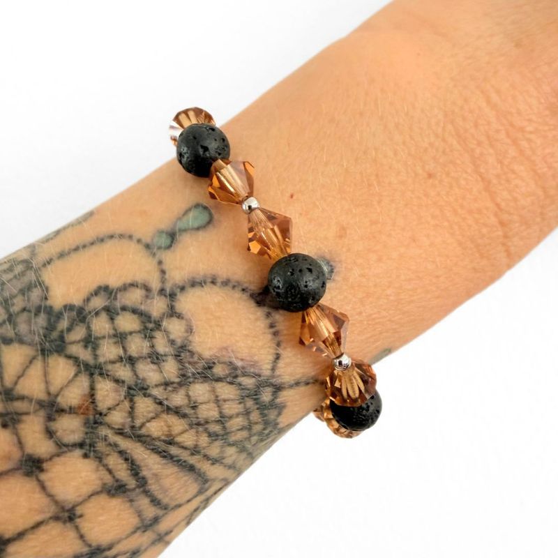 XL Strandglitzern Doppel Kristall Armband