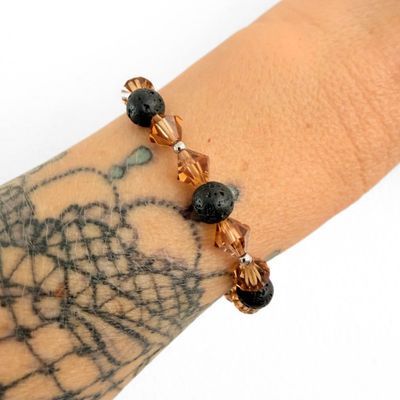 XL Strandglitzern Doppel Kristall Armband