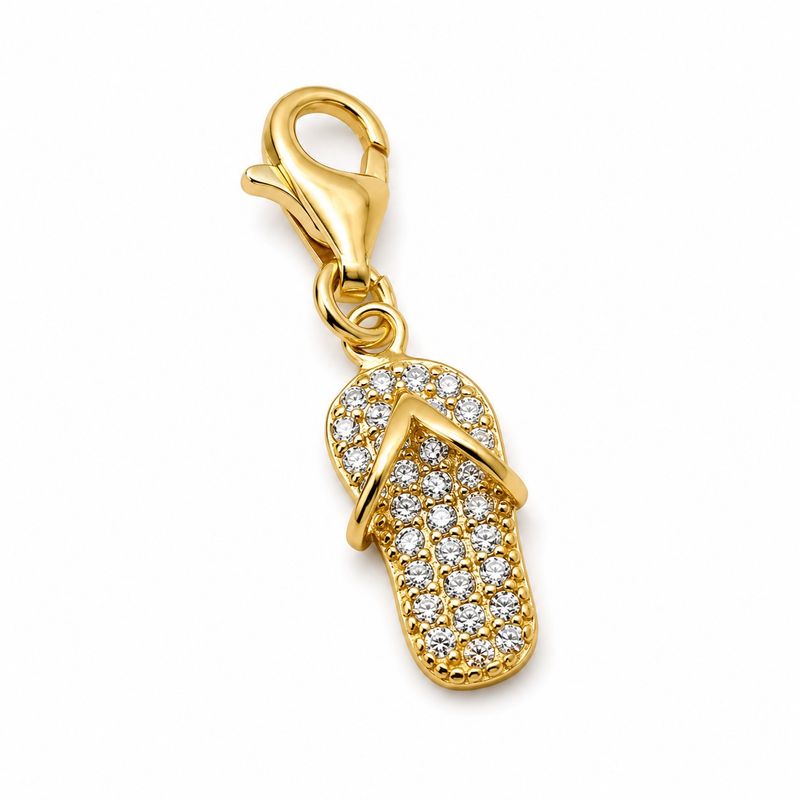 Goldener Flip Flop Charm