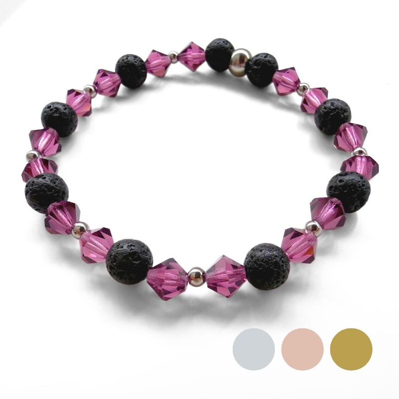Amethyst Doppel Kristall Armband