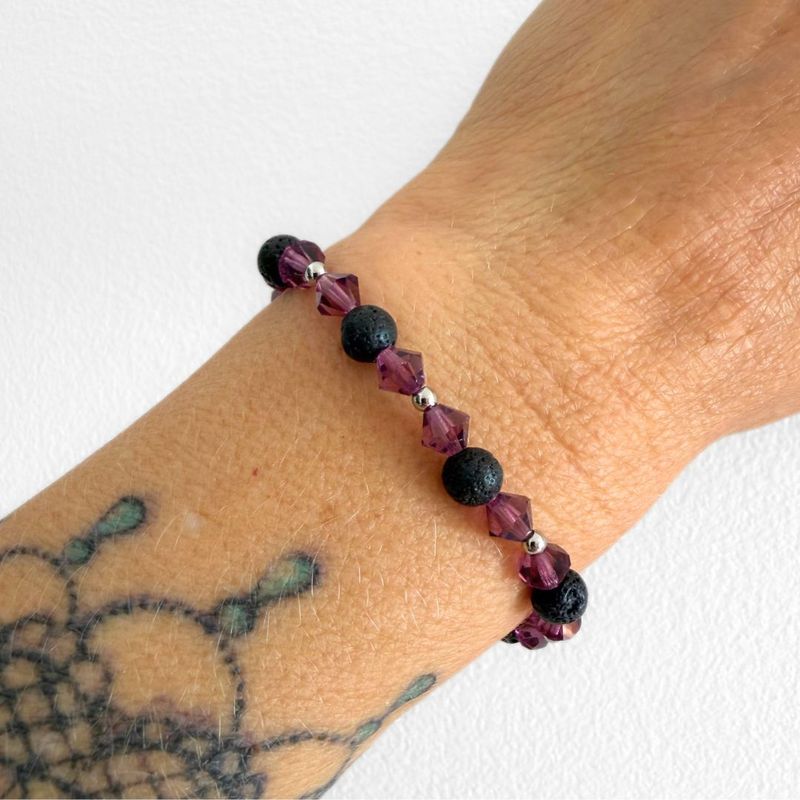 Amethyst Doppel Kristall Armband