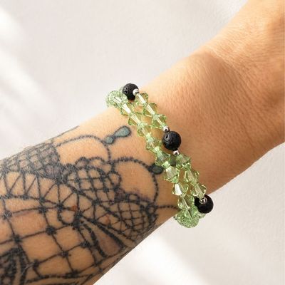 Olivin Grün Energie Armband