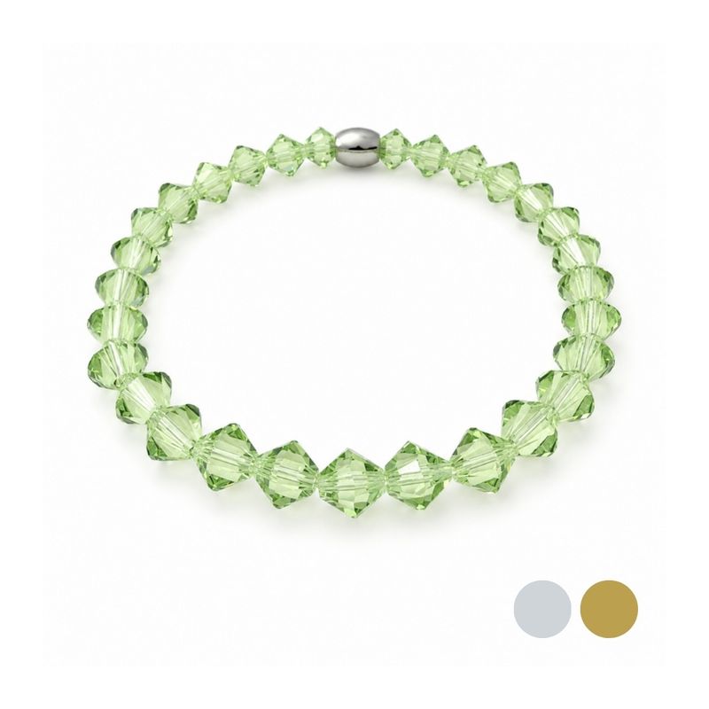 Olivin Grün Armband Pur aus Swarovski Kristallen
