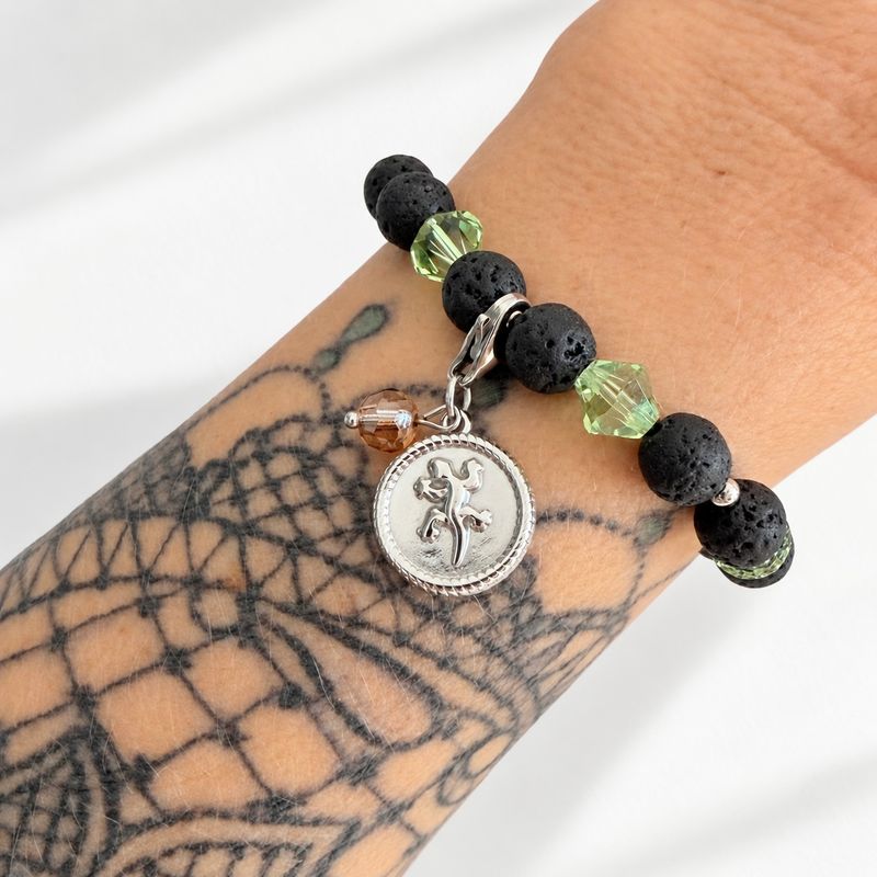 Eidechse Charm - Edelstahl