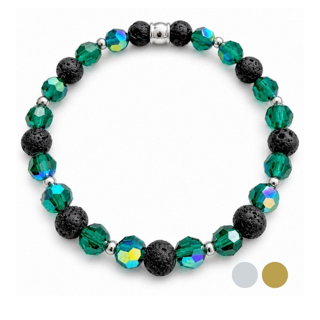 Smaragd AB Doppel Kristall Armband