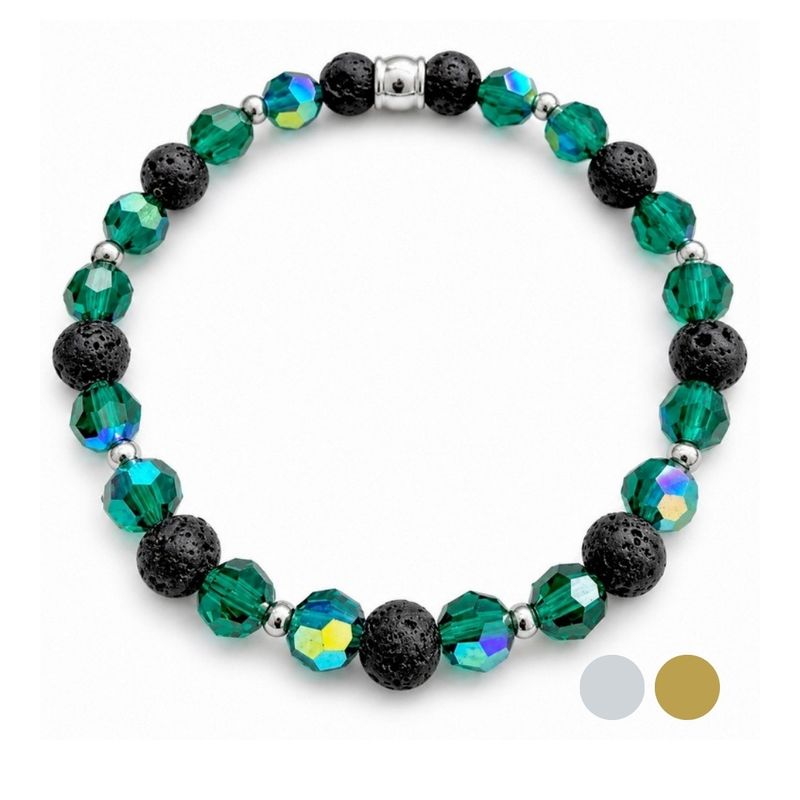 Smaragd AB Doppel Kristall Armband