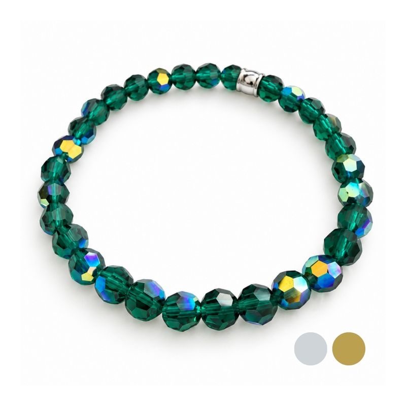 Smaragd AB Pur Armband aus Swarovski Kristallen