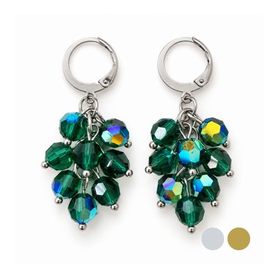 Smaragd AB Kristall Bündel Ohrringe aus Swarovski Kristallen