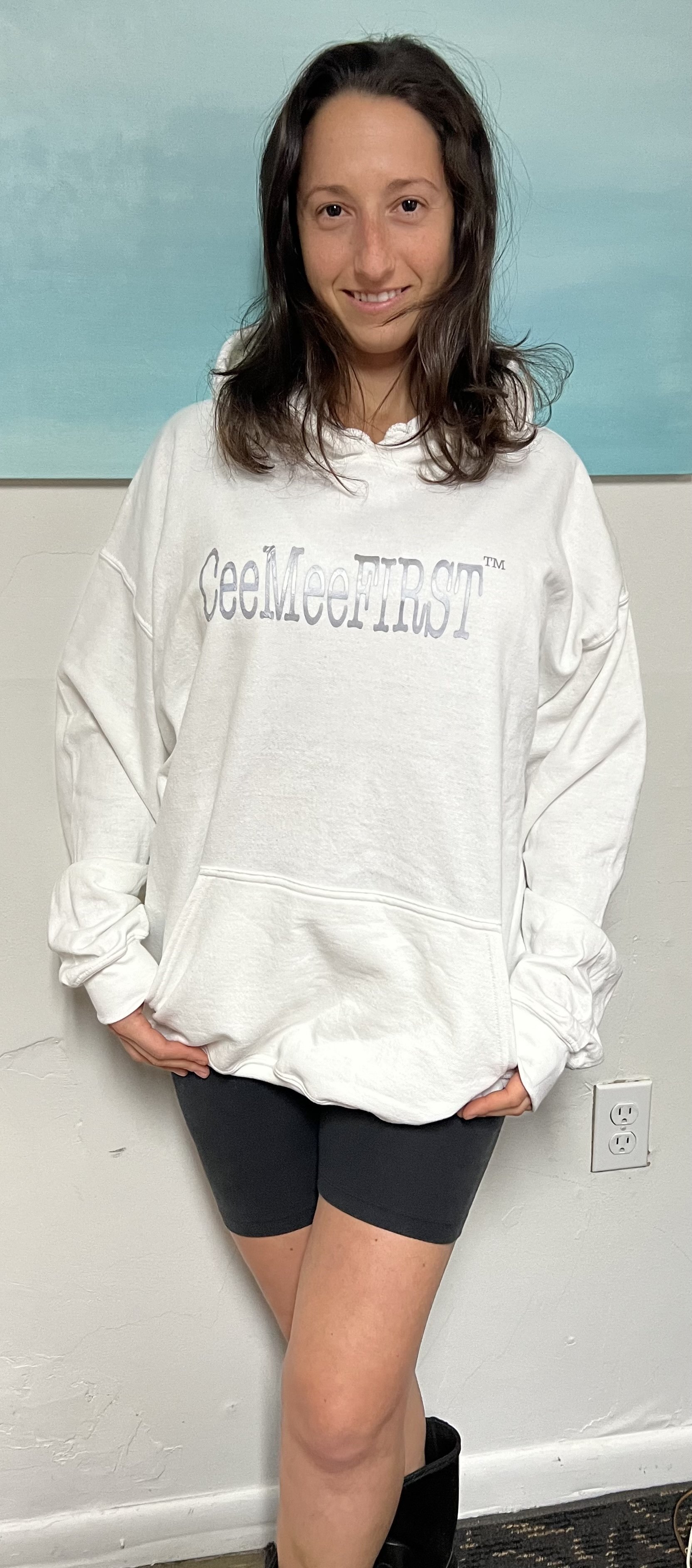 Reflector Hoodie- White