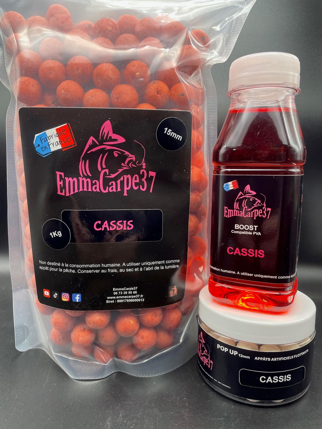 Pack CASSIS, Taille: billes 15mm et popup 12mm