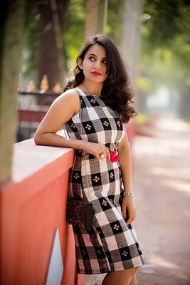 Sambalpuri ikat Sheath Dress Black &amp; White