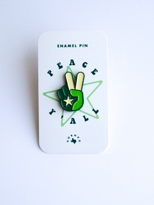 Peace Y'all Enamel Pin - Green