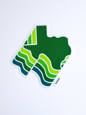 Texas Vibes Sticker - Green