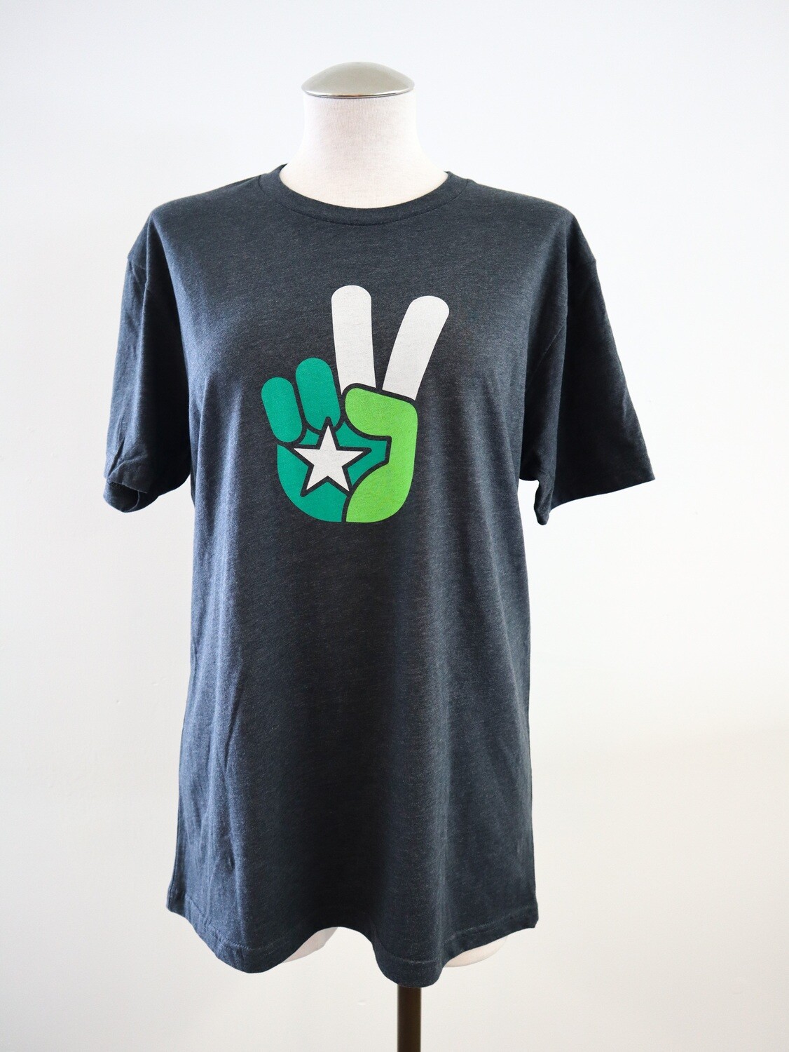 Peace Y'all Tee - Charcoal