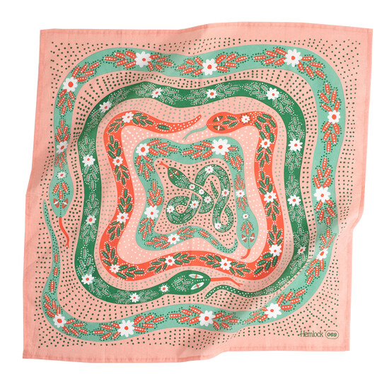 Snakes Pink Bandana No.69