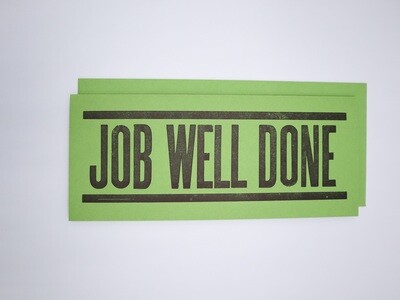 Job Well Done Card