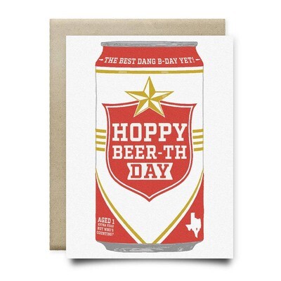 Hoppy Beer-th Day Card