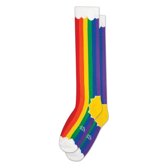 Rainbow Clouds Knee Socks