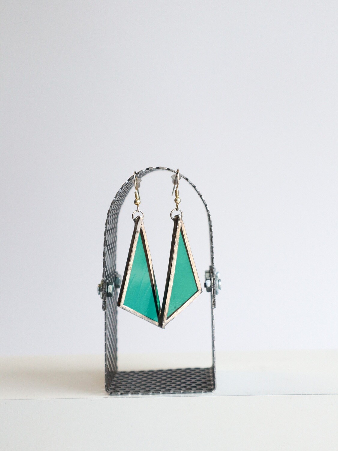 Triangle Glass Earrings