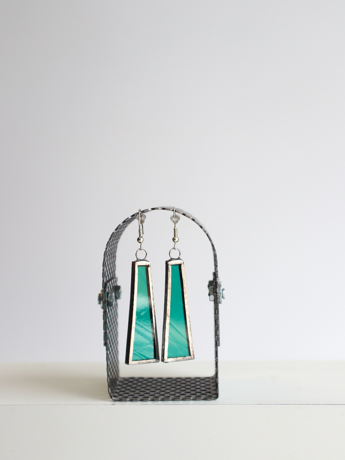 Tapered Glass Column Earrings