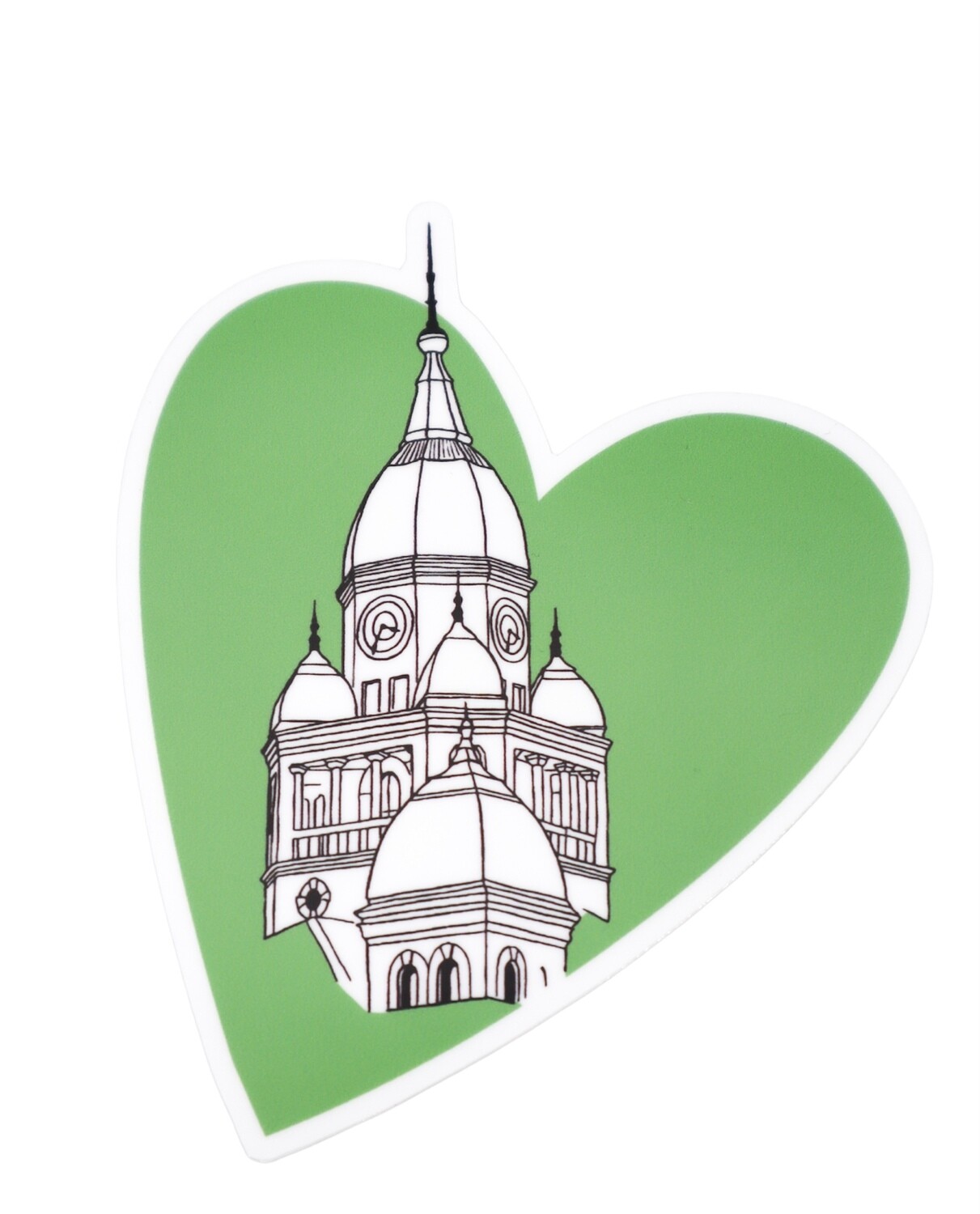 Courthouse Heart Sticker
