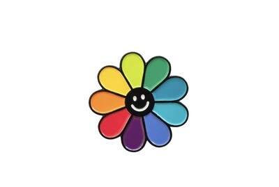 Rainbow Flower Pin