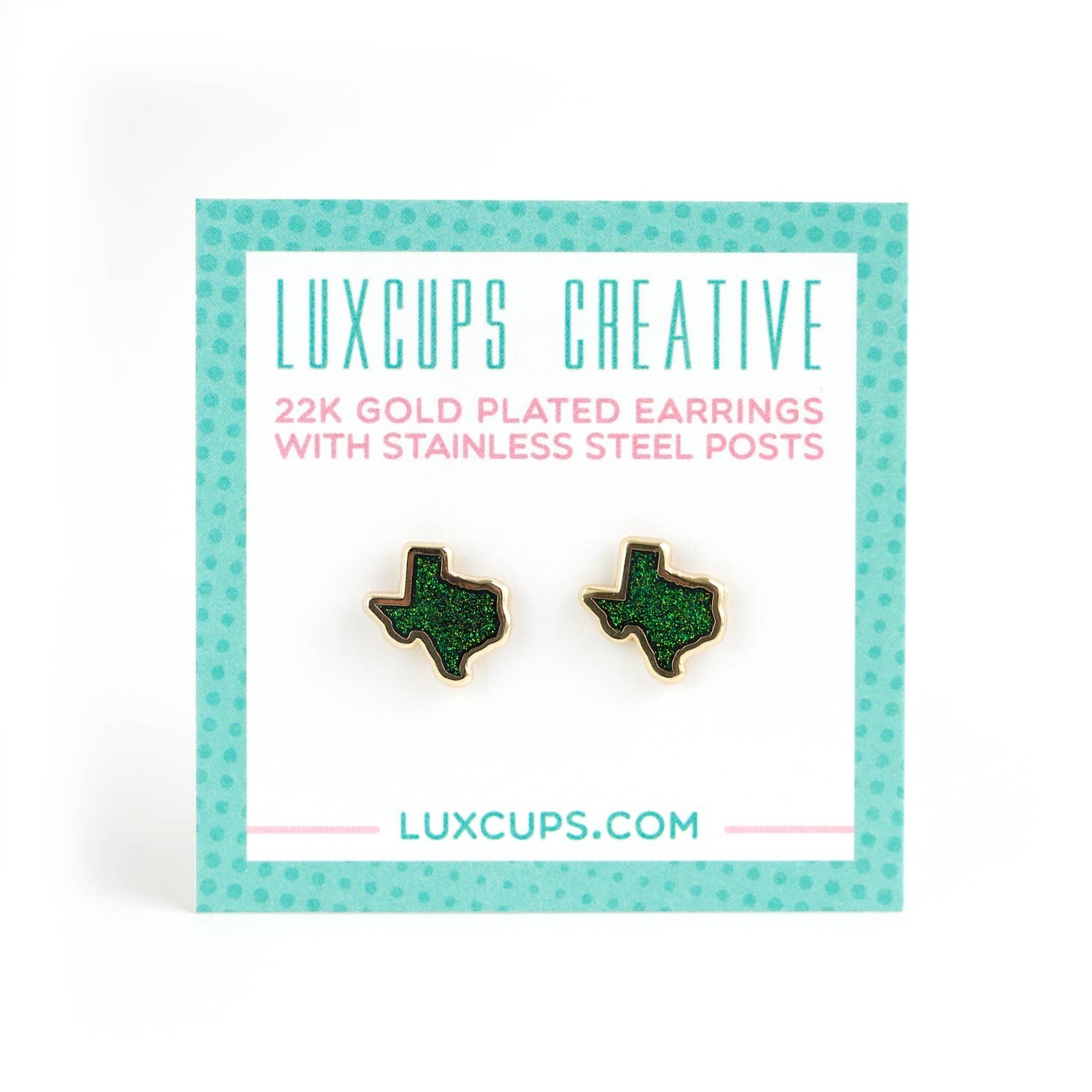 Texas Earrings - Firefly Green