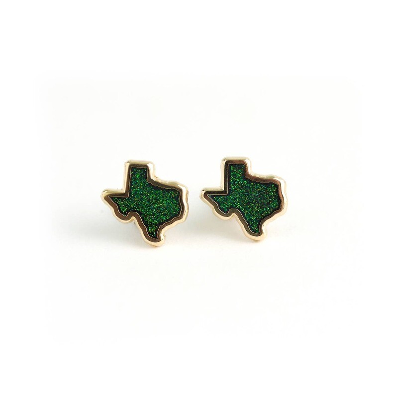 Texas Earrings - Firefly Green