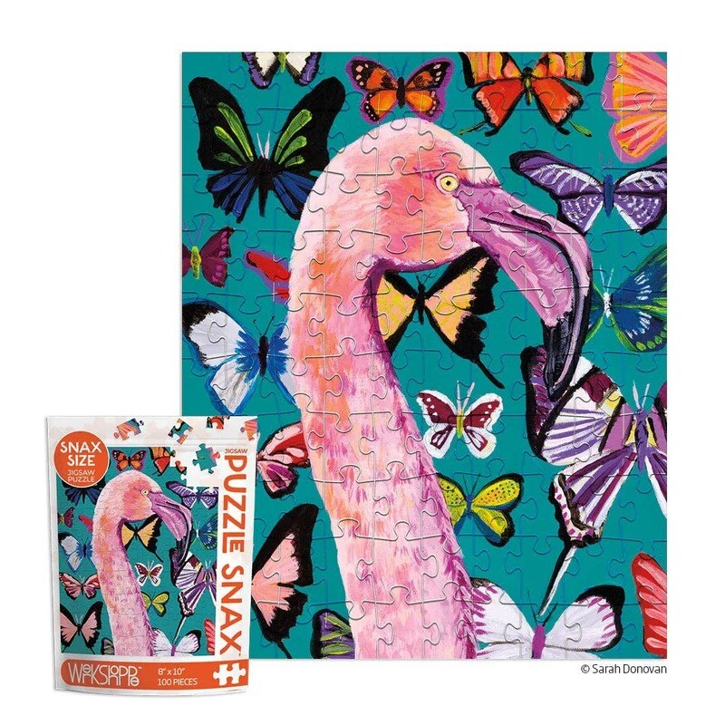 Lady Flamingo 100 Piece Puzzle Snax