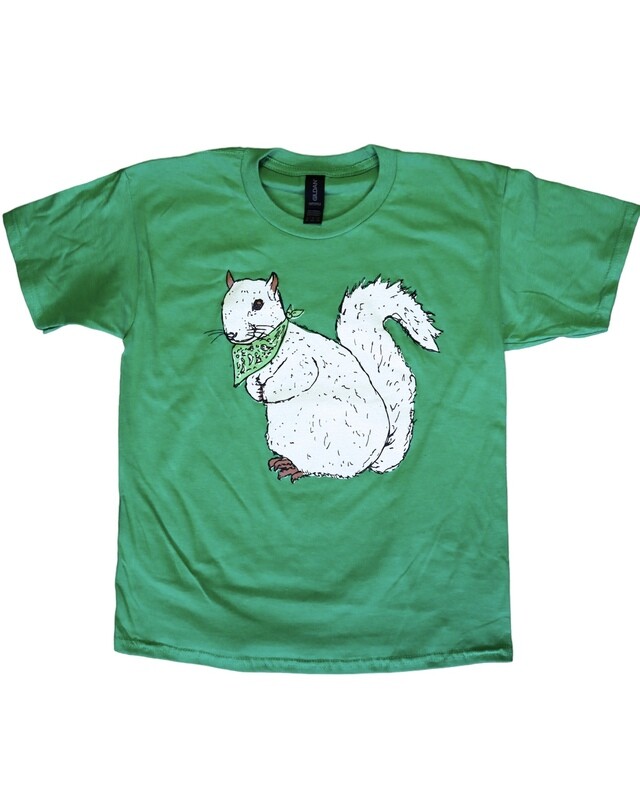 White Squirrel Youth Tee - Irish Green