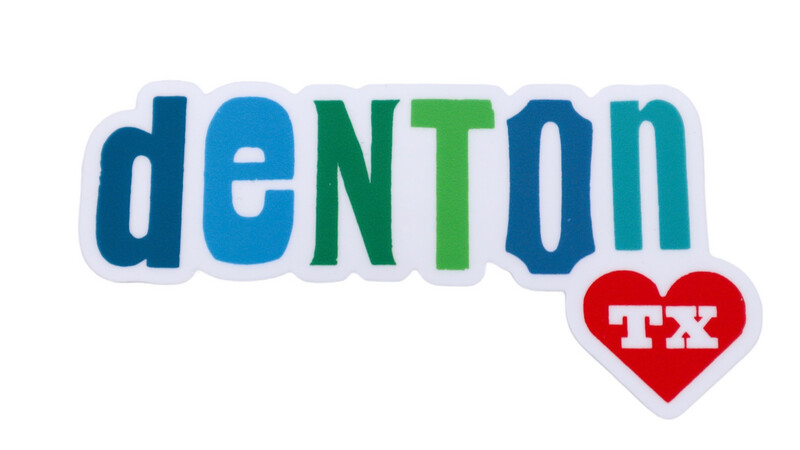 Denton Letterpress Sticker - Blue/Green