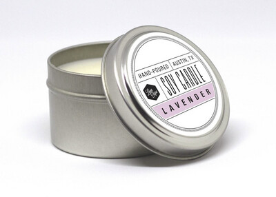 Lavender Tin Soy Candle - 4 oz.