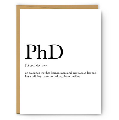 Phd Definition - Everyday Card