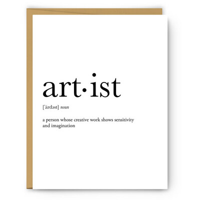 Artist Definition - Everyday Card