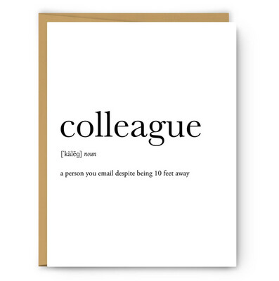 Colleague Definition - Everyday Card