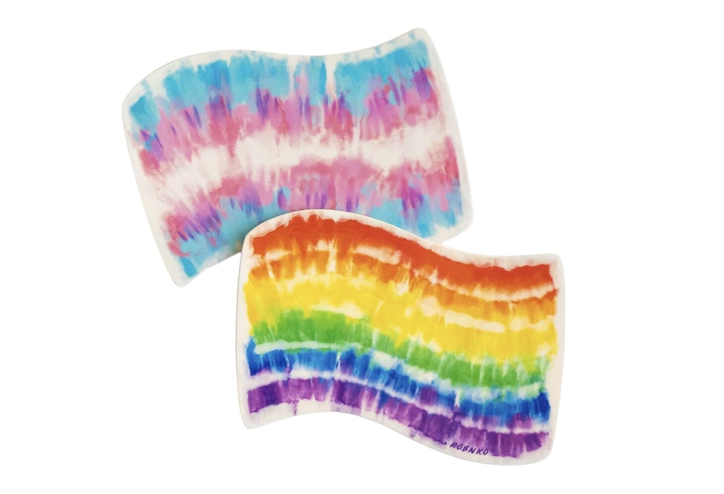 Tie-Dye Pride Flag Stickers