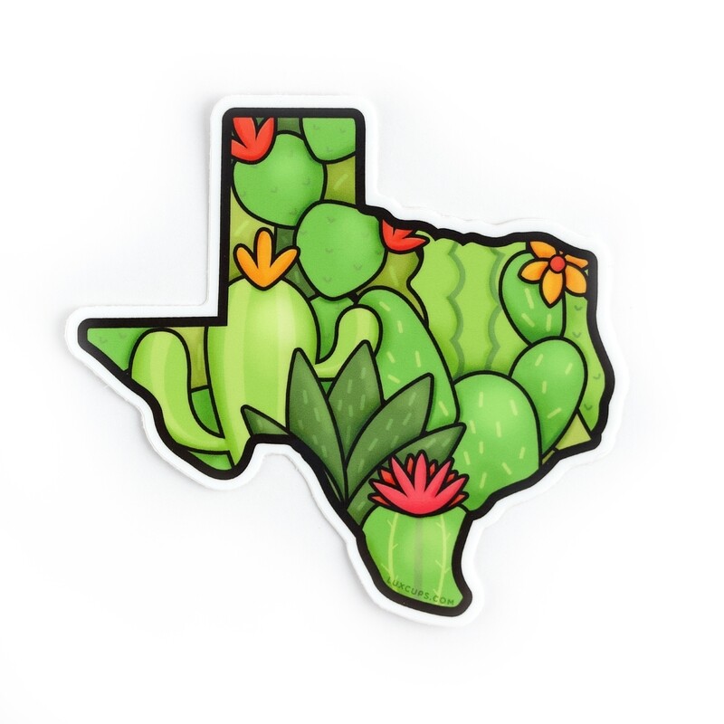 Texas Cactus Sticker
