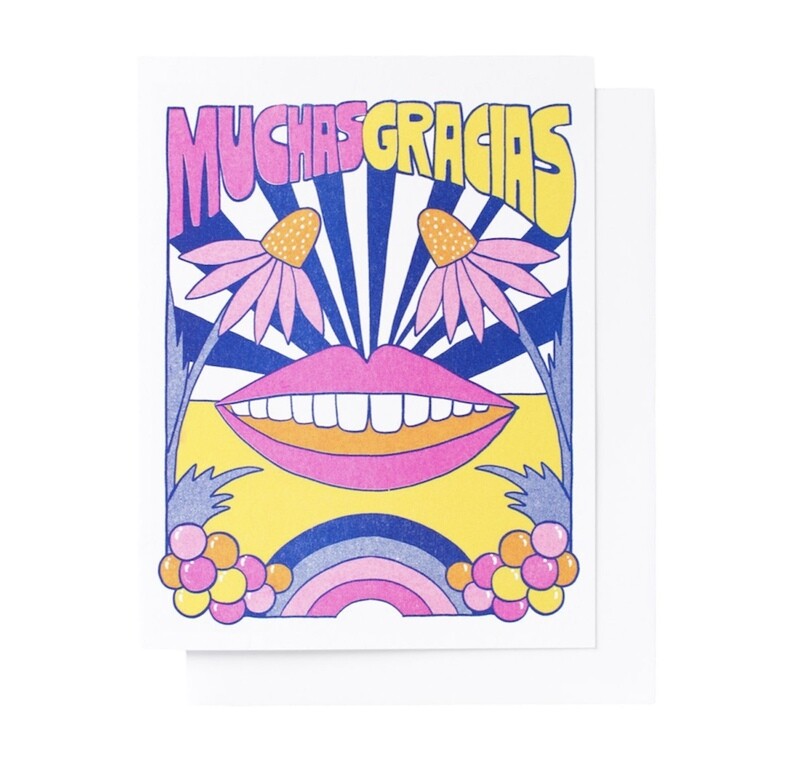 Muchas Gracias Risograph Card